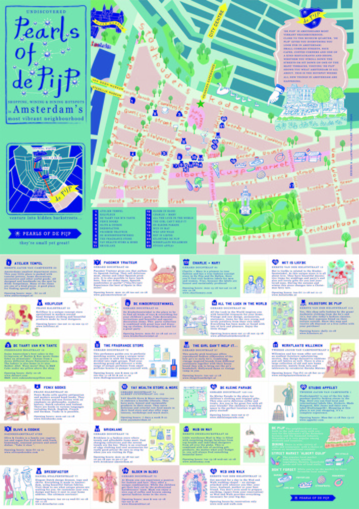 Random work from TEMPEL DESIGN - Hilde Tempelman | graphics | Shopping Map De Pijp - Amsterdam