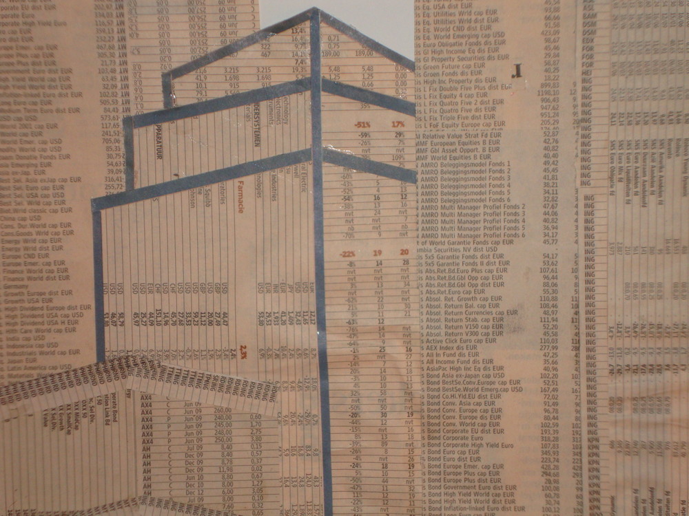 Random work from Laurien Versteegh |  Goodbye Twin Towers - collage | Detail 1