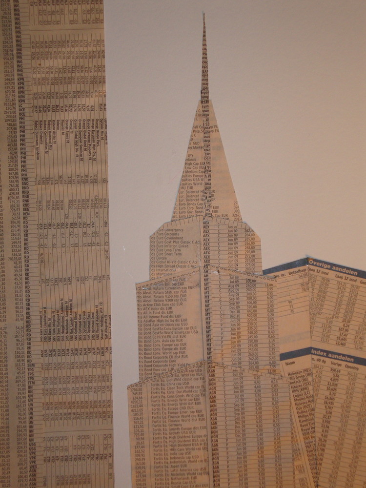 Random work from Laurien Versteegh |  Goodbye Twin Towers - collage | Detail 2