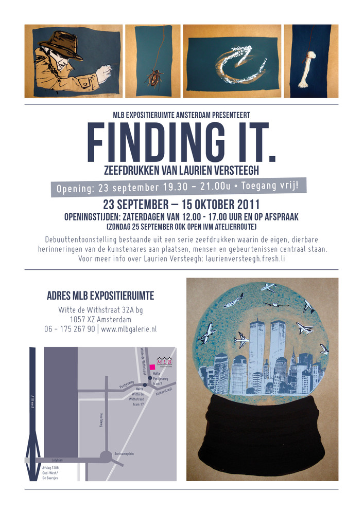Random work from Laurien Versteegh | Expositions | Finding it! (backside flyer) exhibition 2011