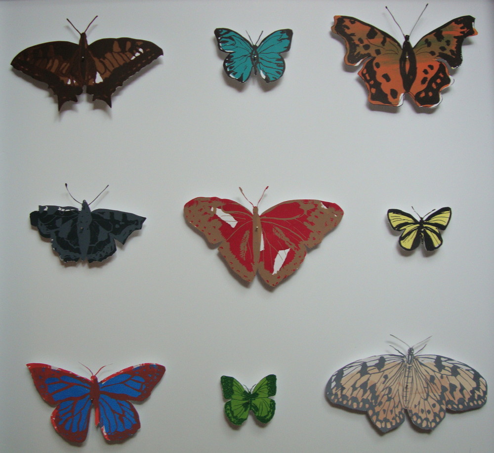 Random work from Laurien Versteegh | Butterflies - silkscreen print | Butterflies big
