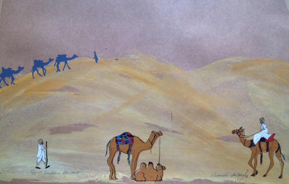 Random work from Laurien Versteegh | Indian desert - silkscreen print | Indian desert