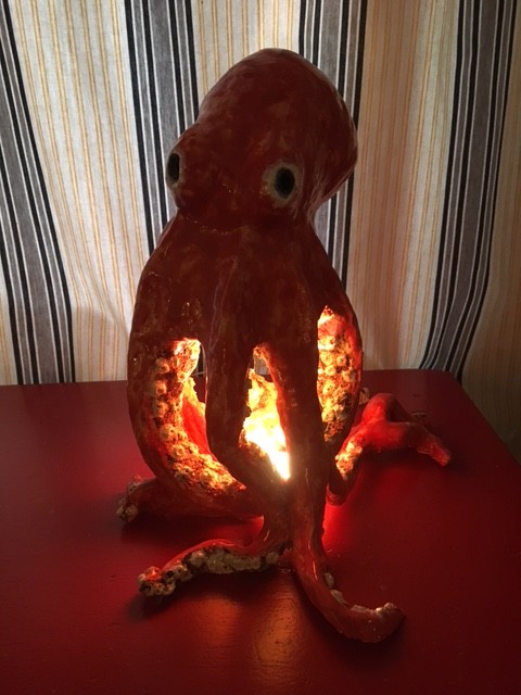 Random work from Laurien Versteegh | Octopus 3D- ceramic | Octopus 3D with lamp